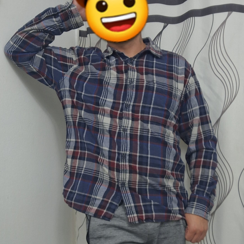 Eddie Bauer plaid button down shirt